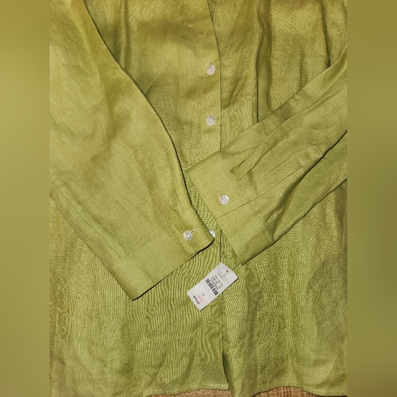 TALBOTS 100% Irish Linen Women’s Button Down Shirt, size 16 - Picture 5 of 11